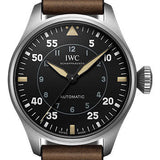 IWC Big Pilot’s Watch 43 Spitfire Watch - Titanium Case - Black Dial - Brown Calfskin Strap - IW329701