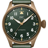 IWC Big Pilot’s Watch 43 Spitfire Watch - Bronze Case - Green Dial - Green Buffalo Leather Strap - IW329702