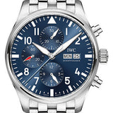 IWC Pilot's Watch Chronograph Edition Le Petit Prince - 43 mm Stainless Steel Case - Midnight Blue Dial - Steel Bracelet - IW377717