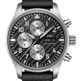 IWC Pilot’s Watch Chronograph Edition AMG Watch - Titanium Case - Carbon Dial - Black Calfskin Strap - IW377903