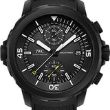 IWC Aquatimer Chronograph Edition Galapagos Islands Watch - 44 mm Stainless Steel Case - Black Dial - Black Rubber Strap - IW379502