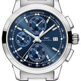 IWC Ingenieur Chronograph Watch - 42.3 mm Stainless Steel Case - Blue Dial - Steel Bracelet - IW380802