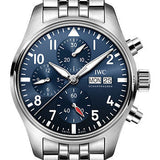 IWC Pilot's Watch Chronograph 41 - Stainless Steel Case - Blue Dial - Stainless Steel Bracelet - IW388102