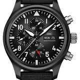 IWC Pilot's Watch Chronograph TOP GUN Day-Date - Black Ceramic - 44.5 mm Ceramic Case - Black Dial - Black Textile Strap - IW389101