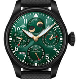 IWC Big Pilot’s Watch Perpetual Calendar Edition Racing Green Watch - Ceramic Case - Green Dial - Black Calfskin Strap Limited Edition of 250 - IW503005