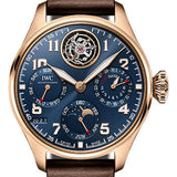 IWC Big Pilot’s Watch Perpetual Calendar Tourbillon Edition Le Petit Prince Watch - 18K Armor Gold® Case - Blue Dial - Brown Calfskin Strap Limited Edition of 50 - IW504803