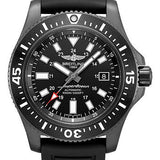 Breitling Superocean 44 Special Watch - Black steel - Volcano Black Dial - Black Diver Pro III Strap - Folding Buckle - M17393131B1S1