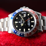 Rolex GMT Master Dated 1977 Matte Black Pepsi Steel Red Blue Jubilee 1675 40mm WARRANTY
