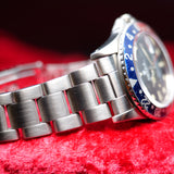 Rolex GMT Master Dated 1977 Matte Black Pepsi Steel Red Blue Jubilee 1675 40mm WARRANTY