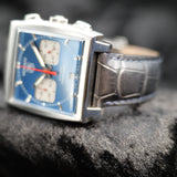 Tag Heuer Monaco CW2113 38MM Blue Dial Full Set WARRANTY