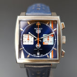 TAG Heuer Monaco Steve McQueen Gulf Edition CAW211R.FC6401 39mm Blue Orange Dial WARRANTY