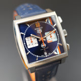 TAG Heuer Monaco Steve McQueen Gulf Edition CAW211R.FC6401 39mm Blue Orange Dial WARRANTY