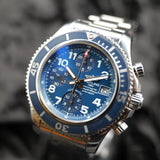 Breitling Superocean Chronograph A13311D1/C936 42MM Blue Dial Watch and Papers WARRANTY
