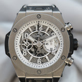 Hublot Big Bang Unico Titanium 411.NE.2010.LR.JSM15 45mm Skeleton Dial Full Set WARRANTY