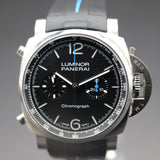 Panerai Luminor Chronograph PAM01109 44mm Black Dial Full Set WARRANTY