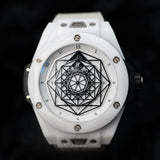 Hublot Big Bang Sang Bleu 415.HX.2027.VR.MXM19 45MM White Ceramic Steel Dial Full Set WARRANTY