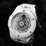 Hublot Big Bang Sang Bleu 415.HX.2027.VR.MXM19 45MM White Ceramic Steel Dial Full Set WARRANTY