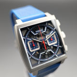 TAG Heuer Monaco Chronograph Skeleton CBL2182.FT6235 39MM Blue Dial Full Set WARRANTY