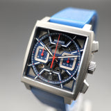 TAG Heuer Monaco Chronograph Skeleton CBL2182.FT6235 39MM Blue Dial Full Set WARRANTY
