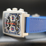 TAG Heuer Monaco Chronograph Skeleton CBL2182.FT6235 39MM Blue Dial Full Set WARRANTY