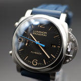 Panerai Luminor 1950 3 Days Chrono Flyback PAM524 PAM00524 44MM Black Dial Full Set WARRANTY