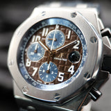 Audemars Piguet Royal Oak Offshore Havana 26470ST.OO.A099CR.01 42MM Blue Brown Dial Full Set WARRANTY