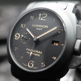 Panerai Luminor 1950 3 Days Gmt Automatic Black Dial Ceramic PAM01438 PAM1438 44MM  Ceramic Black Dial Full Set WARRANTY