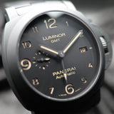 Panerai Luminor 1950 3 Days Gmt Automatic Black Dial Ceramic PAM01438 PAM1438 44MM  Ceramic Black Dial Full Set WARRANTY