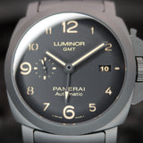 Panerai Luminor 1950 3 Days Gmt Automatic Black Dial Ceramic PAM01438 PAM1438 44MM  Ceramic Black Dial Full Set WARRANTY