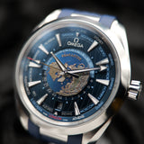 Omega Seamaster Worldtimer 220.12.43.22.03.001 43MM Blue Dial Full Set WARRANTY