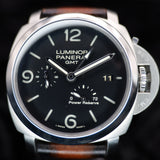 Panerai Luminor 1950 3 Days GMT Power Reserve PAM00321 44MM Steel Black Dial Full Set WARRANTY