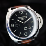 Panerai Luminor 1950 3 Days GMT Power Reserve PAM00321 44MM Steel Black Dial Full Set WARRANTY