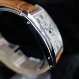 Cartier Tank Americaine Chronograph 2312 26MM x 45MM White Gold While Dial Full Set WARRANTY