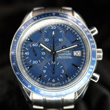 Omega Speedmaster Date 3212.80.00 40MM Blue Dial Full Set WARRANTY