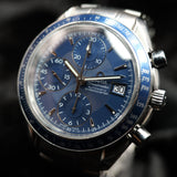 Omega Speedmaster Date 3212.80.00 40MM Blue Dial Full Set WARRANTY