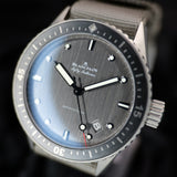 Blancpain Fifty Fathoms Bathyscaphe 5000-1210-NAGA 43MM Grey Dial Full Set WARRANTY