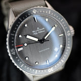 Blancpain Fifty Fathoms Bathyscaphe 5000-1210-NAGA 43MM Grey Dial Full Set WARRANTY