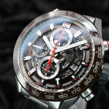 Tag Heuer Carrera Skeleton Dial Chronograph CAR201U.BA0766 43MM Skeleton Dial Full Set WARRANTY