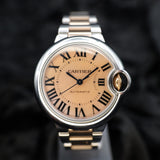 Cartier Ballon Bleu W6920098 33MM Steel Mother of Pearl Dial Full Set WARRANTY