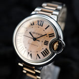 Cartier Ballon Bleu W6920098 33MM Steel Mother of Pearl Dial Full Set WARRANTY