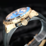Carl F. Bucherer Patravi ScubaTec Gold 00.10632.22.53.01 44MM Rose Gold Blue Dial WARRANTY