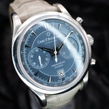 Carl F. Bucherer Manero Flyback 00.10919.08.93.01 43MM Steel Blue Dial WARRANTY