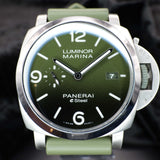 Panerai Luminor Marina Verde Smeraldo PAM01356 PAM1356 44MM Steel Green Full Set WARRANTY