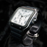 Cartier Santos de Cartier Chronograph WSSA0017 41MM x 54MM Steel White Dial Full Set WARRANTY