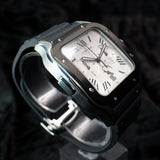 Cartier Santos de Cartier Chronograph WSSA0017 41MM x 54MM Steel White Dial Full Set WARRANTY