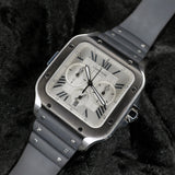 Cartier Santos de Cartier Chronograph WSSA0017 41MM x 54MM Steel White Dial Full Set WARRANTY