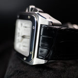 Cartier Santos 100 XL Chronograph W20090X8 42MM White Dial WARRANTY