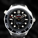 Omega James Bond Seamaster Diver 300m 210.22.42.20.01.004 42MM Black Dial Full Set WARRANTY