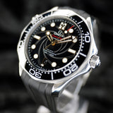 Omega James Bond Seamaster Diver 300m 210.22.42.20.01.004 42MM Black Dial Full Set WARRANTY