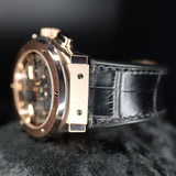 Hublot Aerofusion King Gold 525.OX.0180.LR 45MM Rose Gold Skeleton Dial Watch and card WARRANTY
